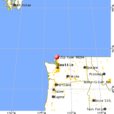 Lynden, WA (98264) map from a distance