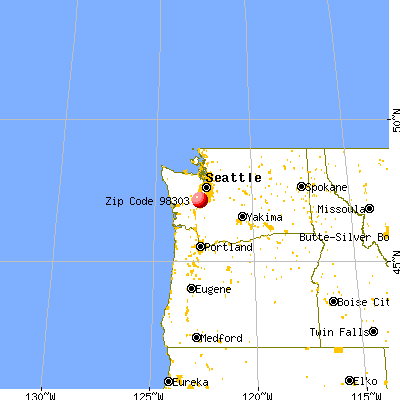 Anderson Island, WA (98303) map from a distance