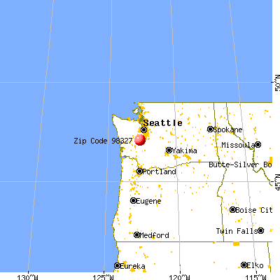 DuPont, WA (98327) map from a distance