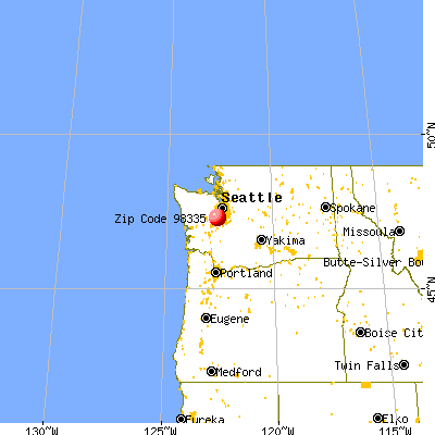 Artondale, WA (98335) map from a distance
