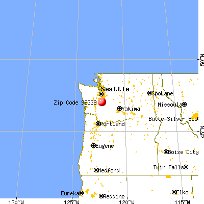 Graham, WA (98338) map from a distance