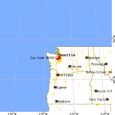 Silverdale, WA (98383) map from a distance