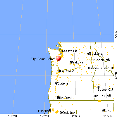 Lacey, WA (98503) map from a distance