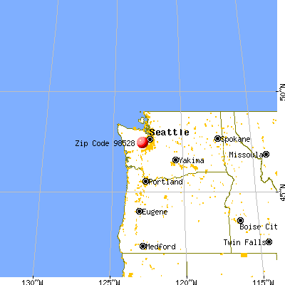 Allyn, WA (98528) map from a distance