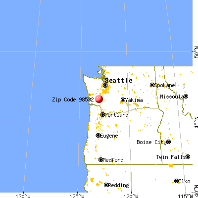 Chehalis, WA (98532) map from a distance