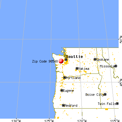 Hoodsport, WA (98548) map from a distance