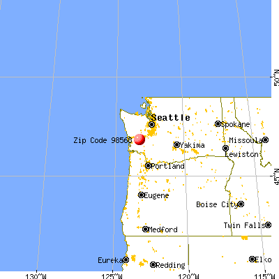 Oakville, WA (98568) map from a distance