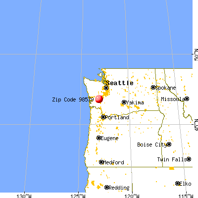 Grand Mound, WA (98579) map from a distance