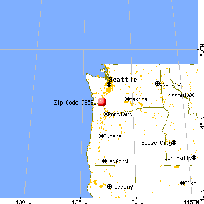 Ryderwood, WA (98581) map from a distance