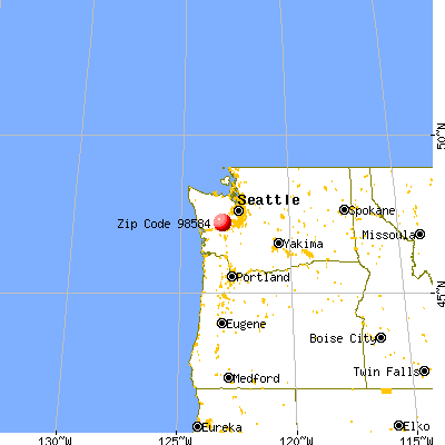 Skokomish, WA (98584) map from a distance