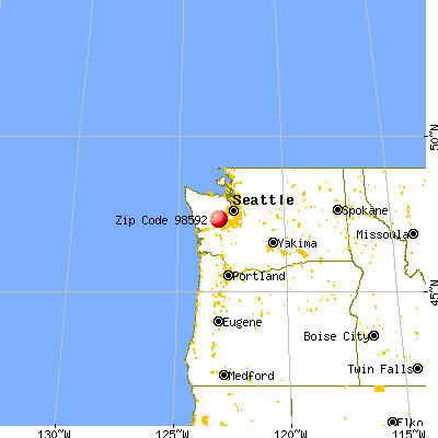 Union, WA (98592) map from a distance