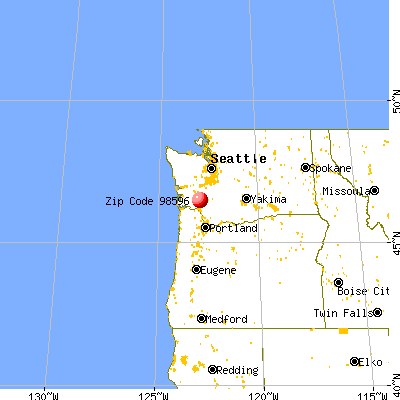 Winlock, WA (98596) map from a distance
