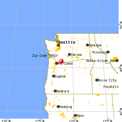 Carson, WA (98610) map from a distance