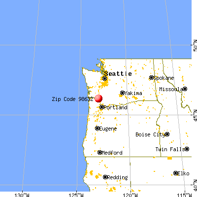 Longview, WA (98632) map from a distance
