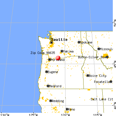 Dallesport, WA (98635) map from a distance