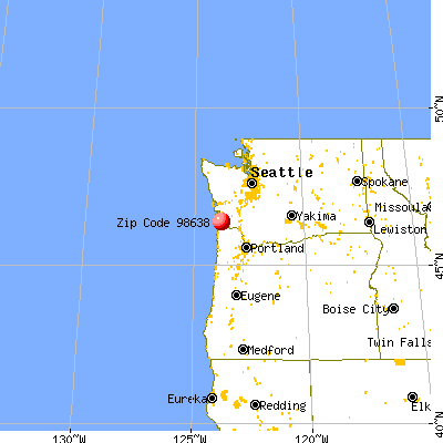 Deep River, WA (98638) map from a distance