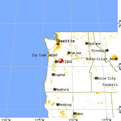 Stevenson, WA (98648) map from a distance
