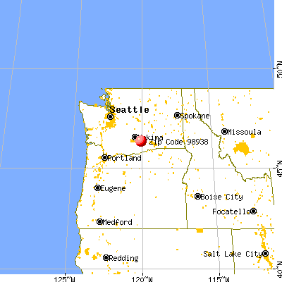 Outlook, WA (98938) map from a distance