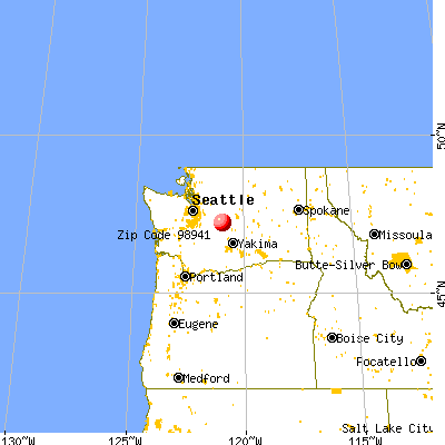 Roslyn, WA (98941) map from a distance