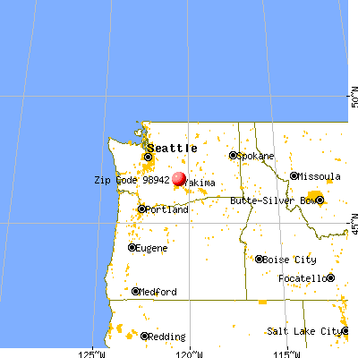 Selah, WA (98942) map from a distance