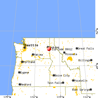 Fairfield, WA (99012) map from a distance