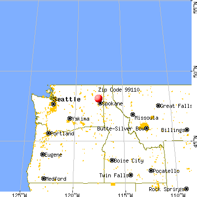Clayton, WA (99110) map from a distance