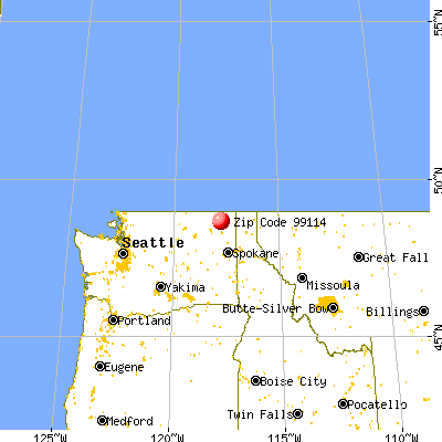 Colville, WA (99114) map from a distance