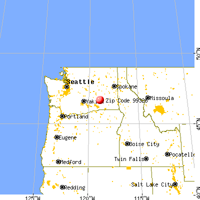 Connell, WA (99326) map from a distance