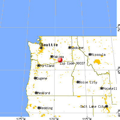 Finley, WA (99337) map from a distance