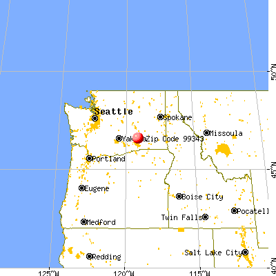 Basin City, WA (99343) map from a distance