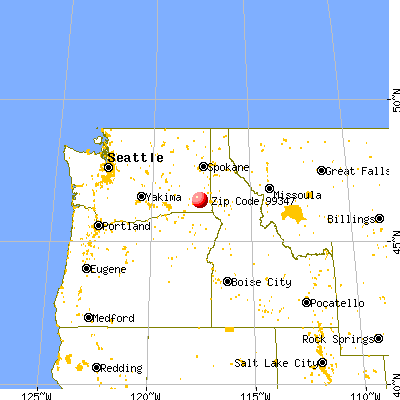 Pomeroy, WA (99347) map from a distance