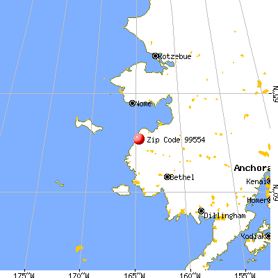 Alakanuk, AK (99554) map from a distance