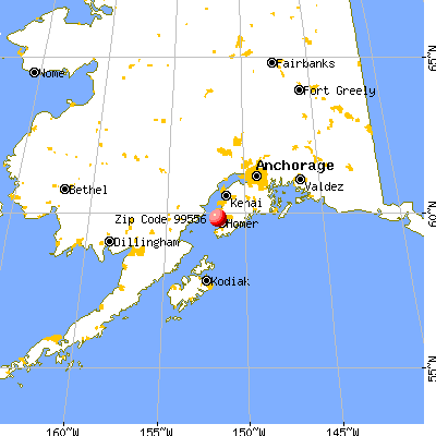 Anchor Point, AK (99556) map from a distance