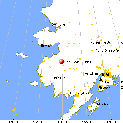 Anvik, AK (99558) map from a distance