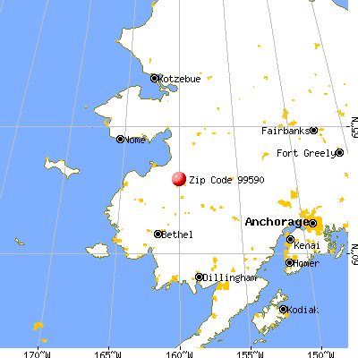 Grayling, AK (99590) map from a distance