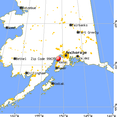 Nikiski, AK (99635) map from a distance