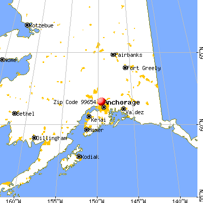 Point MacKenzie, AK (99654) map from a distance