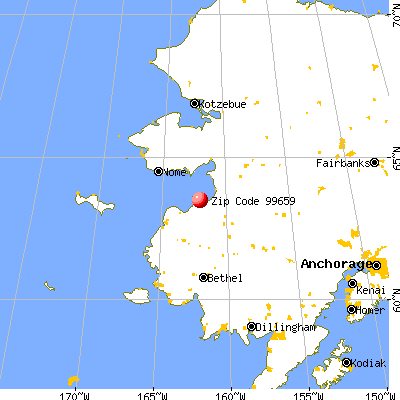 St. Michael, AK (99659) map from a distance