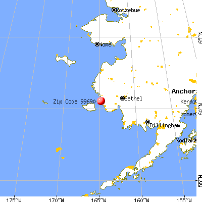 Nightmute, AK (99690) map from a distance