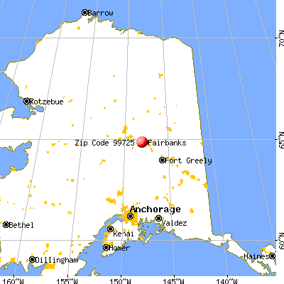 Ester, AK (99725) map from a distance