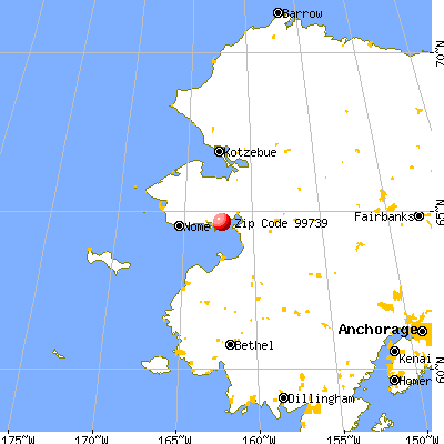 Elim, AK (99739) map from a distance