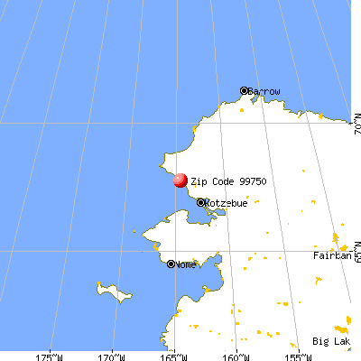 Kivalina, AK (99750) map from a distance