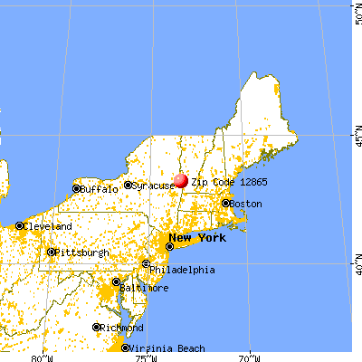 Salem, NY (12865) map from a distance