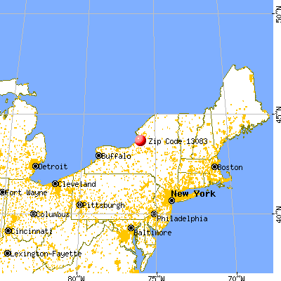 Lacona, NY (13083) map from a distance