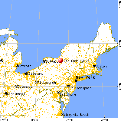Marcellus, NY (13108) map from a distance