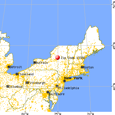 Forestport, NY (13338) map from a distance