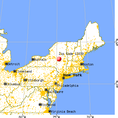 Fort Plain, NY (13339) map from a distance