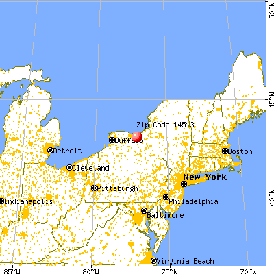 Newark, NY (14513) map from a distance