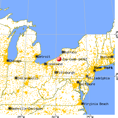 Panama, NY (14767) map from a distance