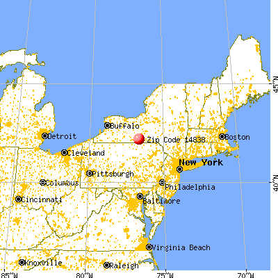 Erin, NY (14838) map from a distance